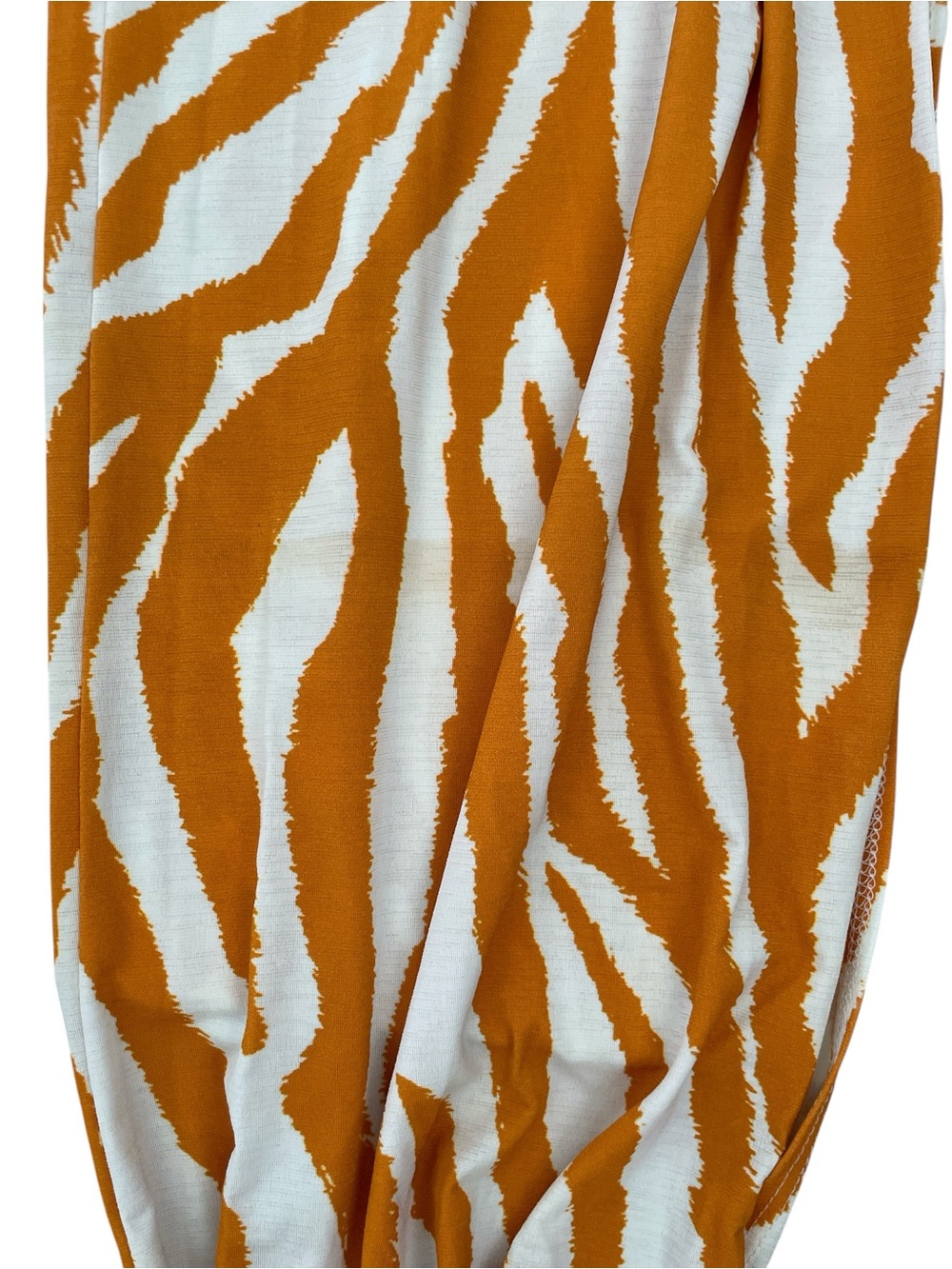 Goldtimeusa Orange & White Printed Jumpsuit - Picture 12 of 14